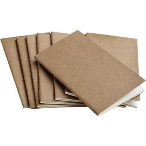 Cowhide Paper Sketchbook Journal Notebook Paper Weekly Planner Accessories Stationery Diary Agenda 6 Sizes Travel Diary Journals