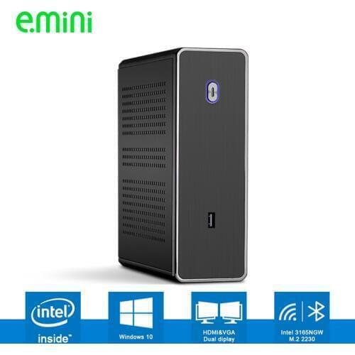 Realan Intel Core i5 6200U i7 6500U Celeron 3865 Mini PC Windows 10 Barebone Computer DDR3L free shipping