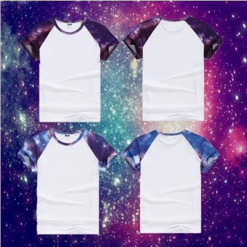 Modal Star Galaxy t-shirt Man Top Tees Adult Modal milk silk t shirts Women Custom Heat sublimation Printing LOGO Unisex t shirt