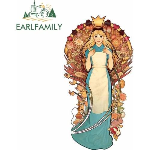 EARLFAMILY 13cm x 6.9cm for Beautiful Girl Decal Personality Scratch-proof Waterproof Car Stickers for Vehicle Bumper Window