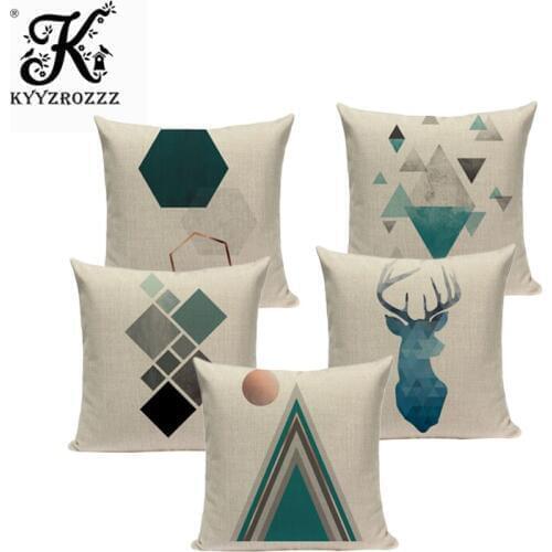 Abstract and geometrical pattern in cushion cover decorative pillows 45Cmx45Cm Square decorative print Custom throw pillows