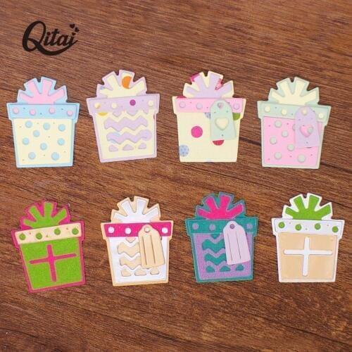 QITAI 2020 low price 9PCS layer Present box set Metal Cutting Dies Scrapbook Paper Craft Decoration dies scrapbooking tag MD356