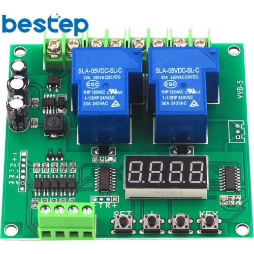 YYB-5 12V 24V Motor Forward Reverse Control Board 2 Channel Relay Delay Timing Cycle Module