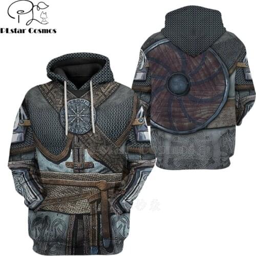 PLstar Cosmos Viking Warrior Tattoo Pullover Tracksuit casual 3D Print Zipper/Hoodie/Sweatshirt/Jacket/Mens Women style-76