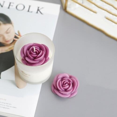 Rose flower silicone candle mold gypsum plaster silicone mold concrete flower rose mold