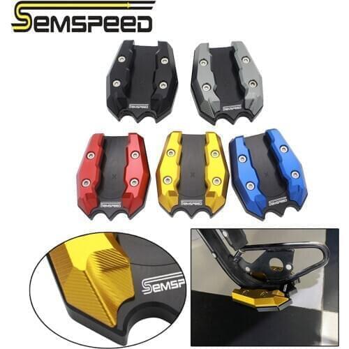 SEMSPEED with Logo Motorcycle CNC Foot Kickstand Sidestand For HONDA PCX150 PCX125 160 2021 Extension Enlarge Stand Pad Newest
