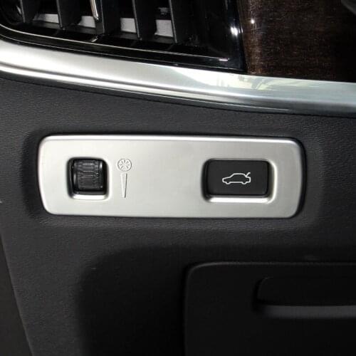 Car Styling ABS Matte Interior Headlight Lamp Adjustment Cover Trim For VOLVO S90 V90 2017 2018 2019