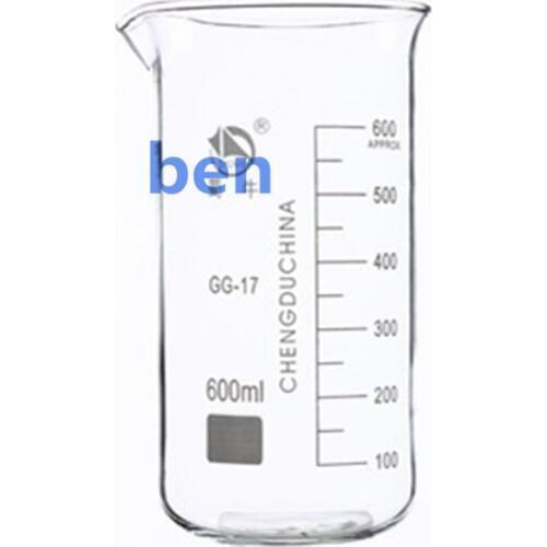 600mL Glass Beaker Tall Form New Chemical Lab Glassware borosilicate glass 3.3
