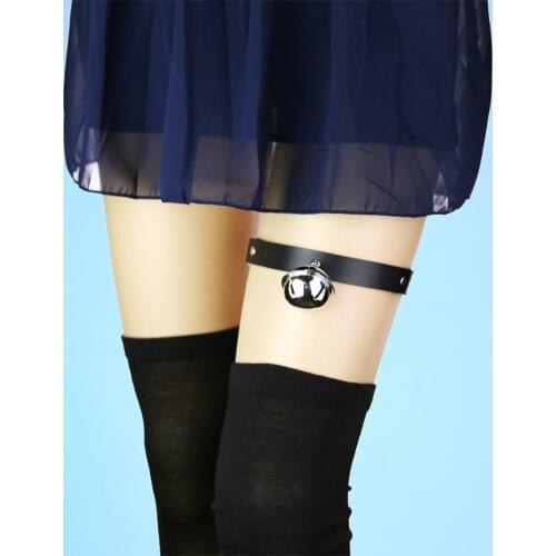 Temperamentpunk personality fashion goth rock loud big bell leg ring short adjustment garter belt