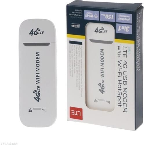 AMLNAH 4G WiFi Router LTE USB Modem Wireless Broadband Mobile Hotspot LTE 3G/4G Unlocked Dongle with SIM Slot Card Stick Data