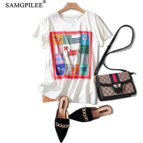 Tops Women 2020 Oversized T Shirt Casual Summer Women Clothing Broadcloth Short Sleeve Print O-neck Women Summer Clothes 3xl