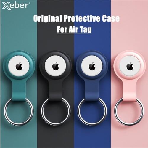 For Apple Airtags Liquid Silicone Protective Sleeve For Air Tag Locator Tracker Anti-lost Device Keychain Protective Soft Cover