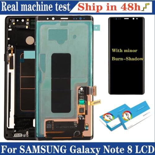 6.3" Super Amoled Display with Burn-Shadow for SAMSUNG Galaxy Note 8 LCD N950 N950F LCD Display Touch Screen Digitizer