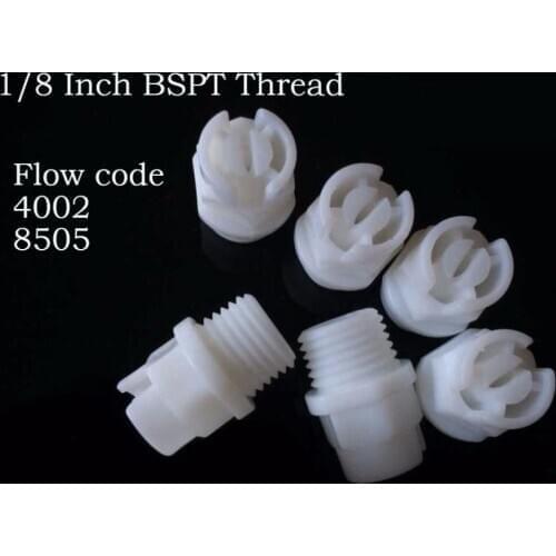 1/8 Inch plastic spray nozzle flat fan shape water 4002 8505 liquid flow PP non corrosion integral washing car auto cleanning