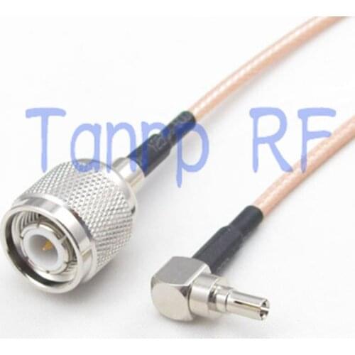 10pcs 6inch TNC male plug to CRC9 male right angle RF adapter connector 15CM Pigtail coaxial jumper cable RG316 extension cord