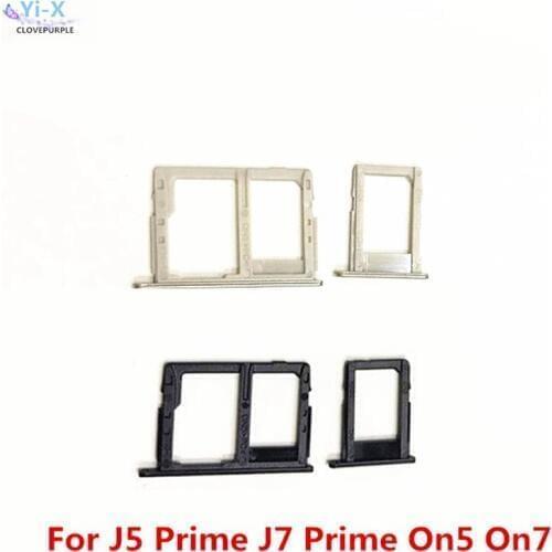 10pcs/lot SIM Card Tray Slot Holder Adapter + Micro SD Card Holder For Samsung Galaxy J5 Prime G570 J7 Prime G610 On5 On7