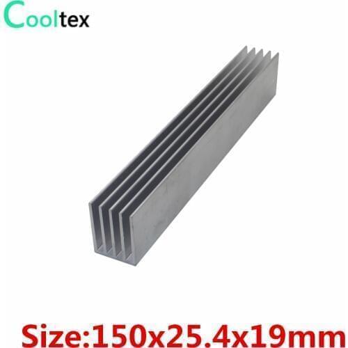 20pcs Extruded Aluminum heatsink 150x25.4x19mm radiator for Chip RAM LED IC heat sink COOLER cooling