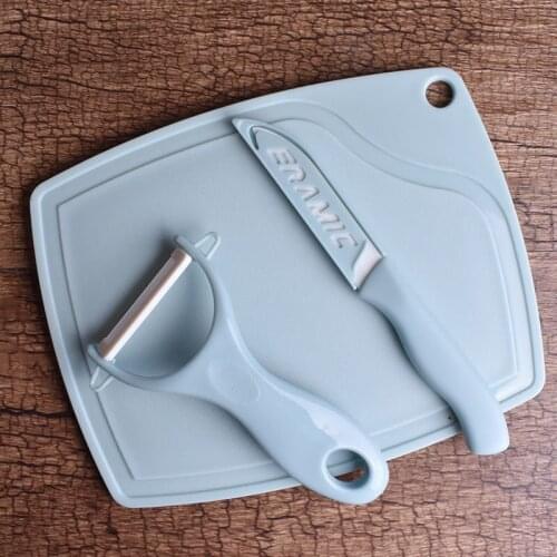 3Pcs/Set New Affordable Multifunctional Cutters Ceramic Knife Set Paring Peeler Chopping Board Portable Picnic Kitchen Tools