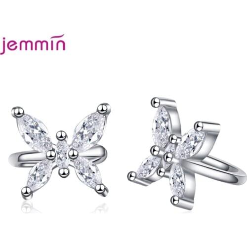 925 Sterling Silver Cute Gold Crystal Earrings For Women Girls Wedding Trendy 2021 Fashion Jewelry Valentines Day Gift Wholesale