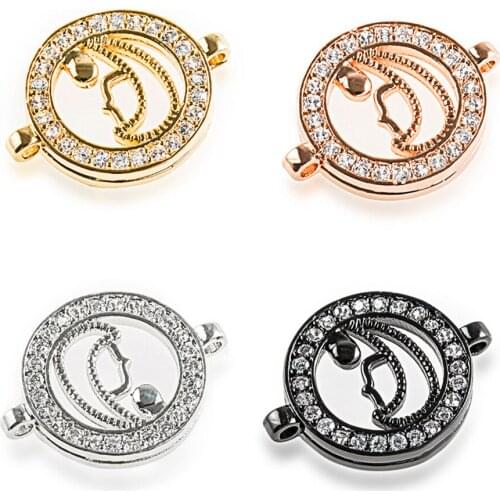 NEW DIY Jewelry Accessories Colorful Zircon Letters Mama Boy Girl Connectors For Mom Female Friendship Bracelet Necklace Making