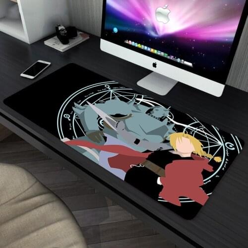 Natural Rubber Material Large Size Mouse Pad Game Keyboard Desk Pad FullMetal Alchemist Large Size Gaming Mouse Pad
