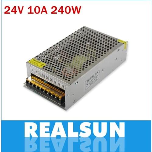 Big volume 24V 10A 240W Switching Power Supply Driver Switching For LED Strip Light Display 110V/220V for CCTV free shipping
