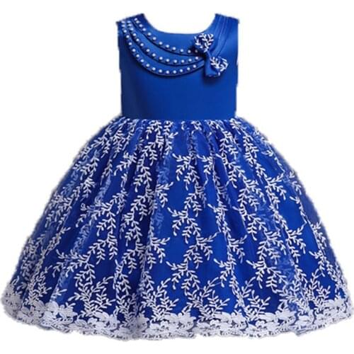Ceremony Girl Dress Elegant Princess Wedding Birthday Party Formal Dress for Girls Kids Vestidos Children Clothing 2 4 6 8 Year