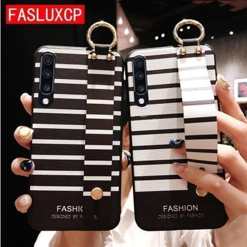 For Samsung A70 Case Wrist Strap Protective Cover for Samsung A40 A10 A70 A20 A30 A60 A50 Note 10 Plus TPU Phone Holder Shell