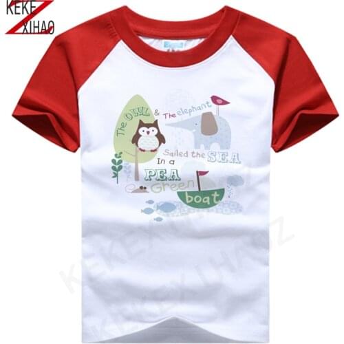 Children Summer Boy And Girl Cute Cartoon Print T-shirt Color Shoulder T-shirt Kids T-shirt Little Girls Short Sleeve Top