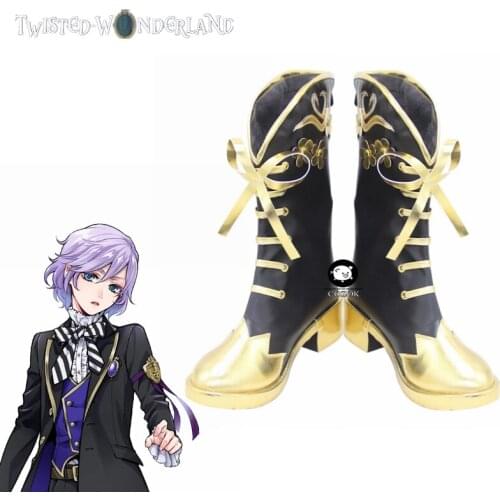 Epel Felmier Cosplay Shoes Golden High Heel PU Shoes Halloween Carnival Boots Cosplay Props Custom Made