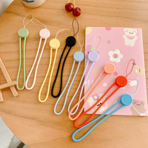 Cartoon Phone Strap For iPhone Samsung Xiaomi Universal Silicone Pendant Mobile Phone Ring Strap Anti-Lost Ropes Lanyard Straps