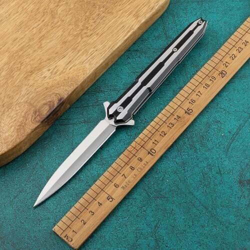 Little Treasure sword folding knife aluminum handle 440 tactical Pocket knife outdoor self-defense hunting knife EDC Tool