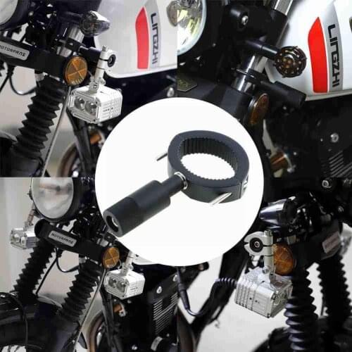 Retro Motorcycle Scooter Modified Front Fork External Spotlight Auxiliary Headlight Bracket Clamp Accessories Bracket Headl R3C1