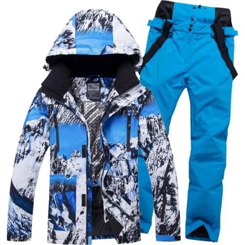 Mens New Windproof And Waterproof Single And Double Snowboard Clothing Warm And Thick Snowboarding Set