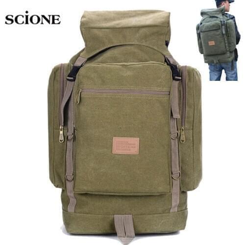 Men Army Large Capacity Travel Military Backpack Male Mountaineering Camp Canvas Casual Multifunction Bags X193A
