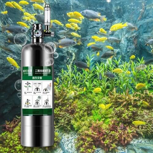 DIY Carbon Dioxide Reactor Kit Aquarium Stainless Steel CO2 Generator System Plants CO2 Cylinder