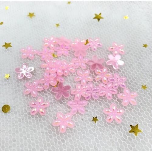 Wholesale 900pcs 10mm Flower Acrylic plum blossom FlatBack Scrapbook Craft Wedding decoration Sticker Jewelry Accessories -HB05