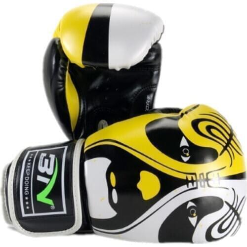 Wholesale tradition feature Si CHUAN FACE Muay Thai PU Leather Boxing Gloves Twin Women Men MMA Gym Training Grant Boxing Gloves