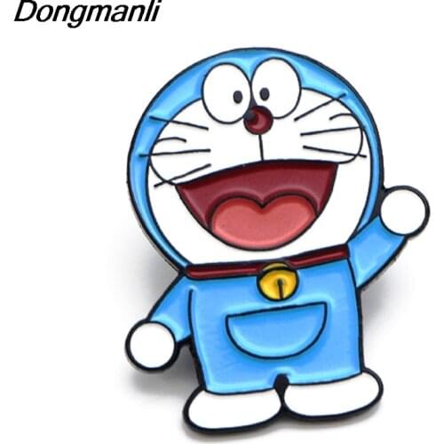 P3784 Dongmanli Cartoon Anime Funny Cat Metal Enamel Brooches and Pins Lapel Pin Backpack Badge Collar Jewelry