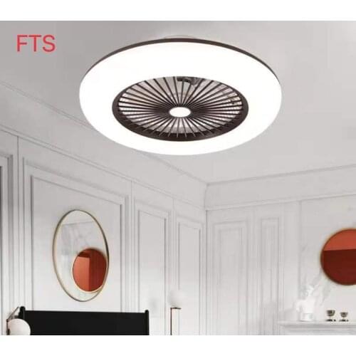 Simple and modern LED with remote control fan light acrylic ultra-thin ceiling light restaurant silent fan light bedroom lamps