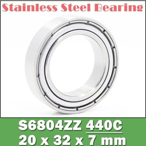 S6804ZZ Bearing 20*32*7 mm ( 10PCS ) ABEC-1 S6804 Z ZZ S 6804 440C Stainless Steel S6804Z Ball Bearings