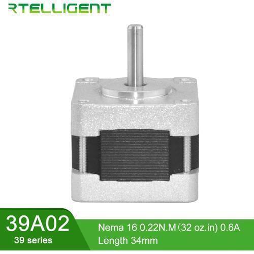 Rtelligent Nema 15 2.2kgcm 0.22N.M Stepper Motor 0.6A 1.8Deg 4 Lead Stepping Motor CNC Kit Motor Small Motor for 3D Printer