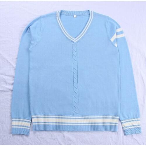JK Sweater Coat japanese school uniform Couples Sweater College British Style JK Uniform V-neck Men Long-Sleeved Sweater