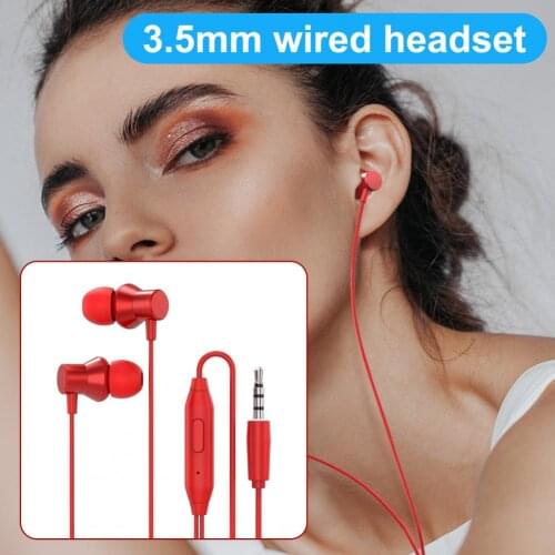 For Lenovo HF130 Wired Earbuds In-ear Super Sound Quality Wire Control Universal 1.2m 3.5mm Earphones with Microphone for Phone
