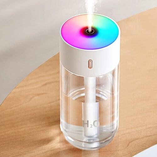 USB Rechargeable Air Humidifier Electric Cool Mist Maker Fogger Air Purifier Car Freshener Mist Maker Air Humidifier Night Light