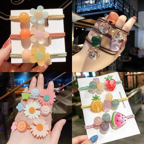 2021 New Korean Leopard Pearl Simple Kawaii Headband Hairband Elastic Hair Accessories Band For Women Fashion Haarband Scrunchie