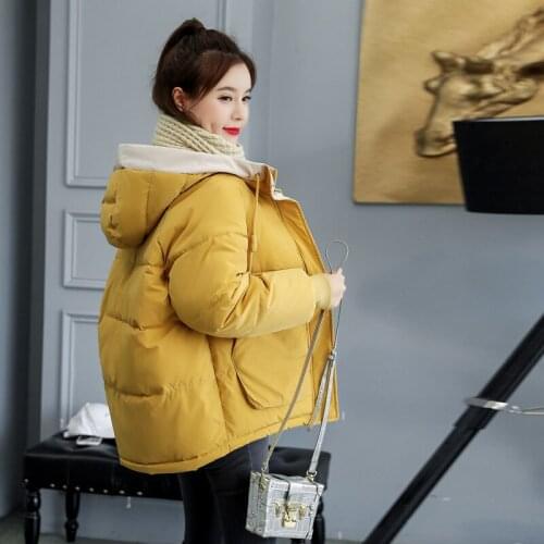Winter Coat Women 2021 Fashion Warm Jacket Cotton Padded Parka Outwear Hooded Solid Overcoat Clothing Casaco Feminino Inverno