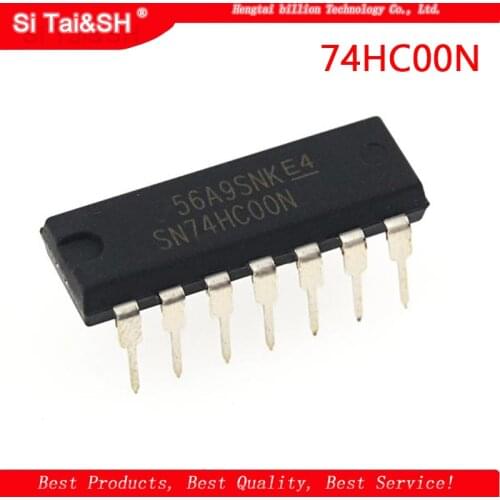 10pcs/lot New 74HC00 74HC00N SN74HC00N Logic IC DIP-14