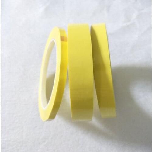 19mm~28mm Wide Choose 66M Long/roll Yellow Adhesive Insulation Tape for Transformer Motor Capacitor Coil Wrap Anti-Flame
