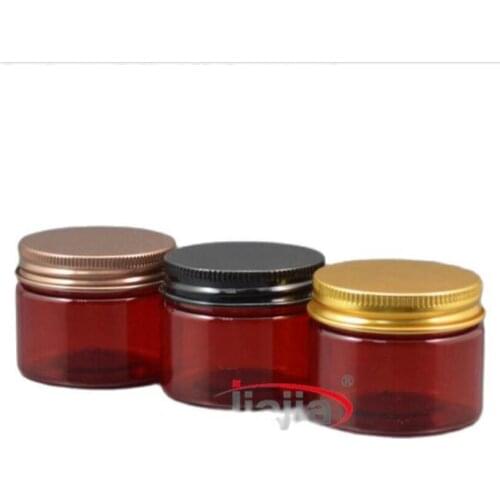 40 grams red PET Jar,40g PET Empty Cosmetic Cream Jar with black/gold/bronze Cap 40ml Makeup Packaging DIY Lotion Container